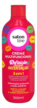 Shampoo 300ml + Creme Multifuncional 300ml Cachos Ostentação Salon Line